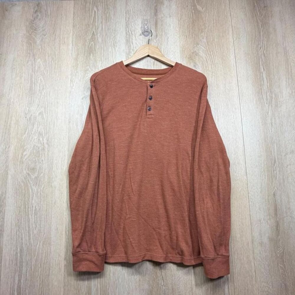 George Men's Orange and Brown Shirt